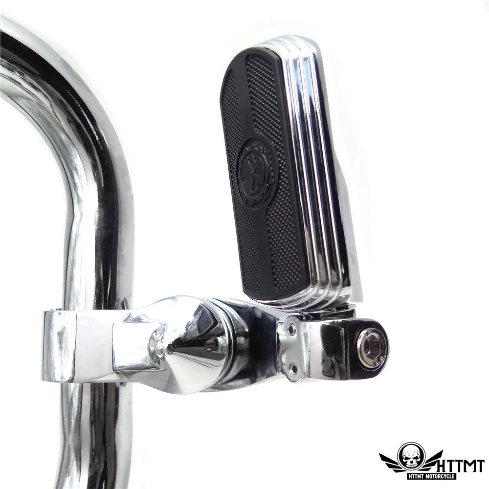 2.5" Short Angled Gear Skull Foot Peg Clamp for Harley Sportster Touring