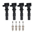 Set of 4 Ignition Coils and Spark Plugs for Mazda 3 6 CX-7 (2004–2013)