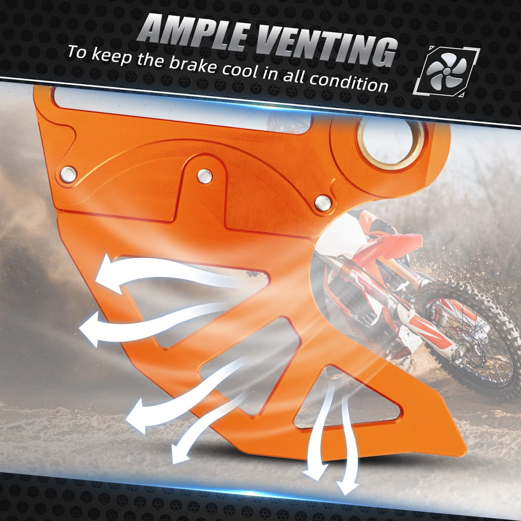 CNC Rear Brake Disc Guard for KTM 250 300 500 EXC F XCW TPI (2004–2023)