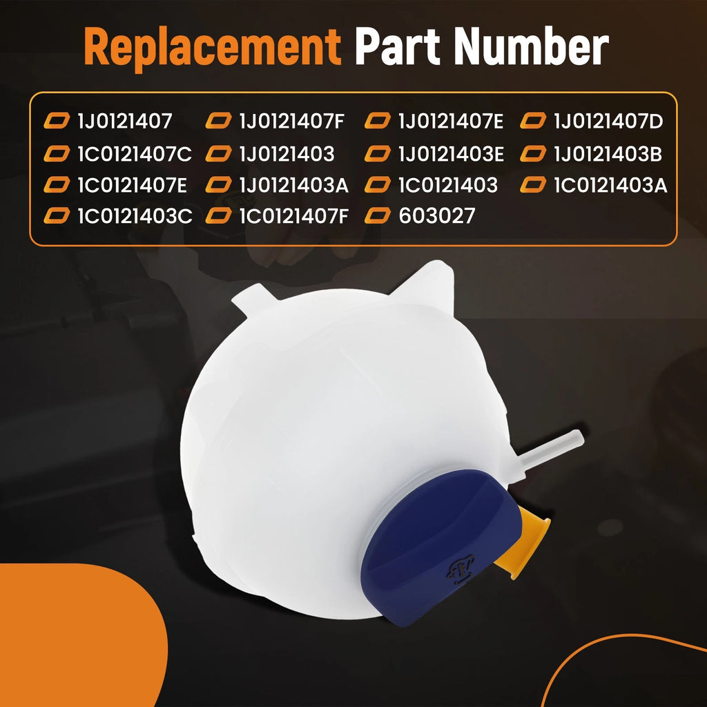 Engine Coolant Reservoir Tank for Audi TT VW Golf Jetta (1999–2015) 1C0121407C