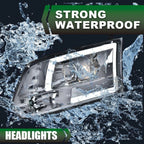 LED Tube Projector Headlights for Dodge Ram 1500 2500 3500 (2009–2018)