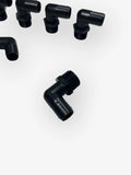 Set of 6 Thogus 62090 3/4in NPT x 3/4in HB 90 Elbow HDPE Black
