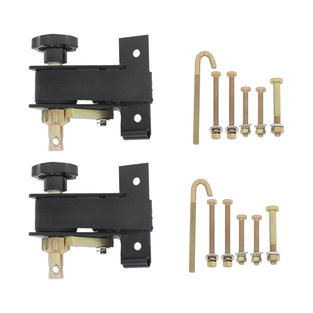 2 Pack Ladder Rack Ratchet Tie-Down Straps for Round Tube (Fits 2 Inch)