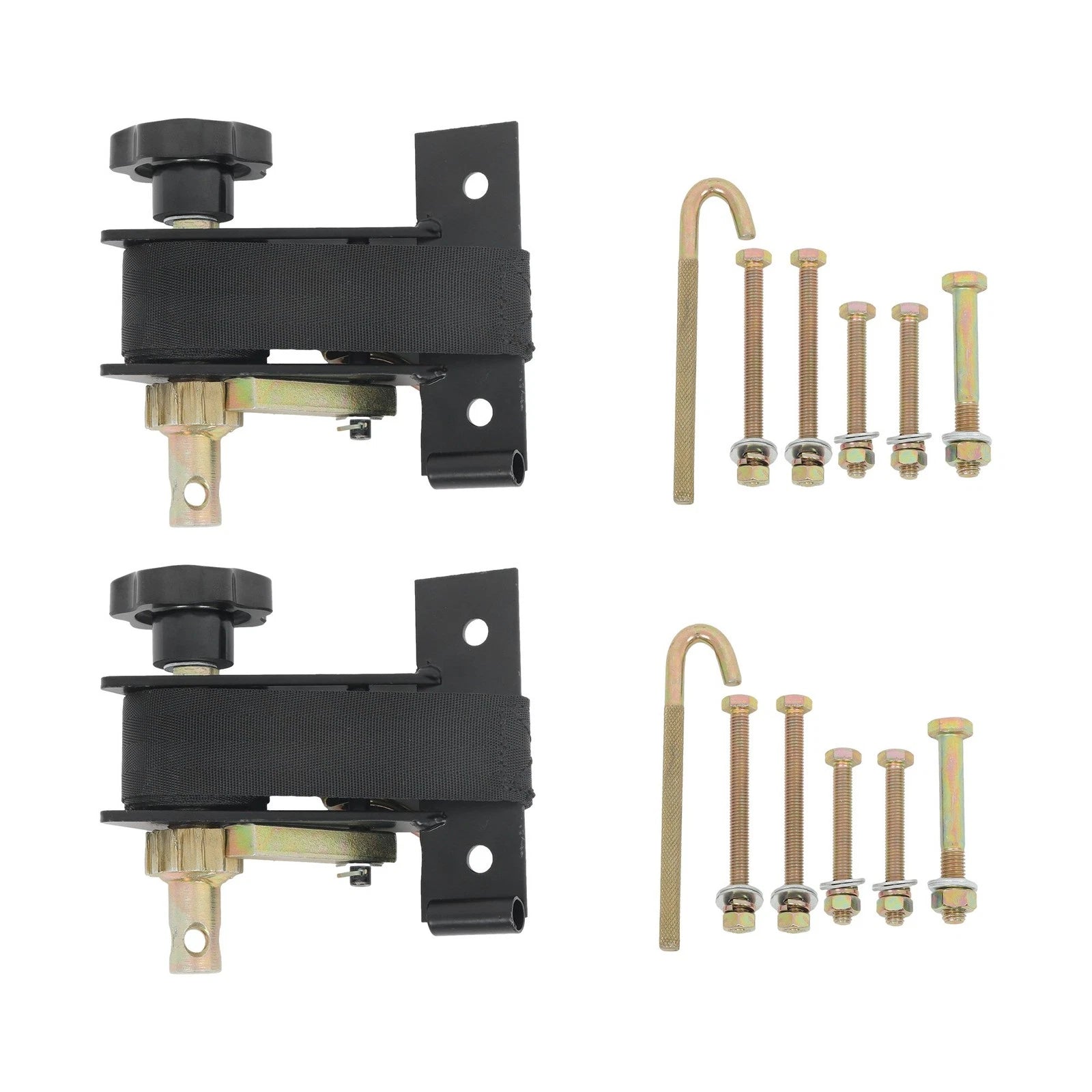 2 Pack Ladder Rack Ratchet Tie-Down Straps for Round Tube (Fits 2 Inch)