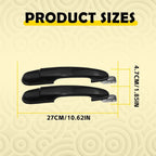 2X Exterior Door Handle for Hyundai Tucson (2005–2009) Rear Left Right Black