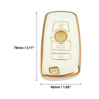 Key Fob Remote Control for BMW 1 3 4 5 6 7 Series X3 (TPU, White)