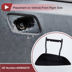 Front Right Washer Nozzle Cover Cap for Audi A8 (2009–2014) 4H0955450A Black