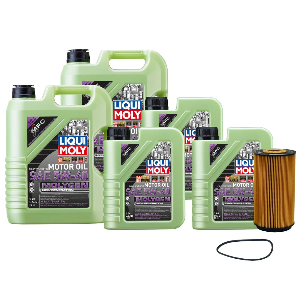 Oil Change Kit 7L Liqui Moly Molygen 5W-40 for Audi A8 Quattro