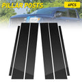 Set of 6 Black Pillar Posts for Nissan Titan Crew Cab (2004–2015)