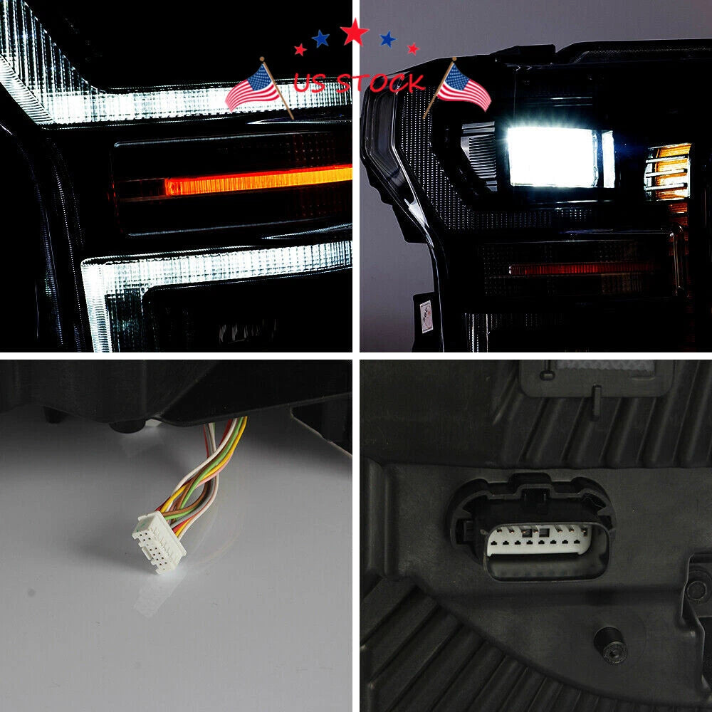 2X LED Blackout Headlights for Ford F-150 (2018-2019)
