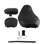 2-Up Saddle Seat for Harley Touring FLH (2009–2020) Black Leather Foam