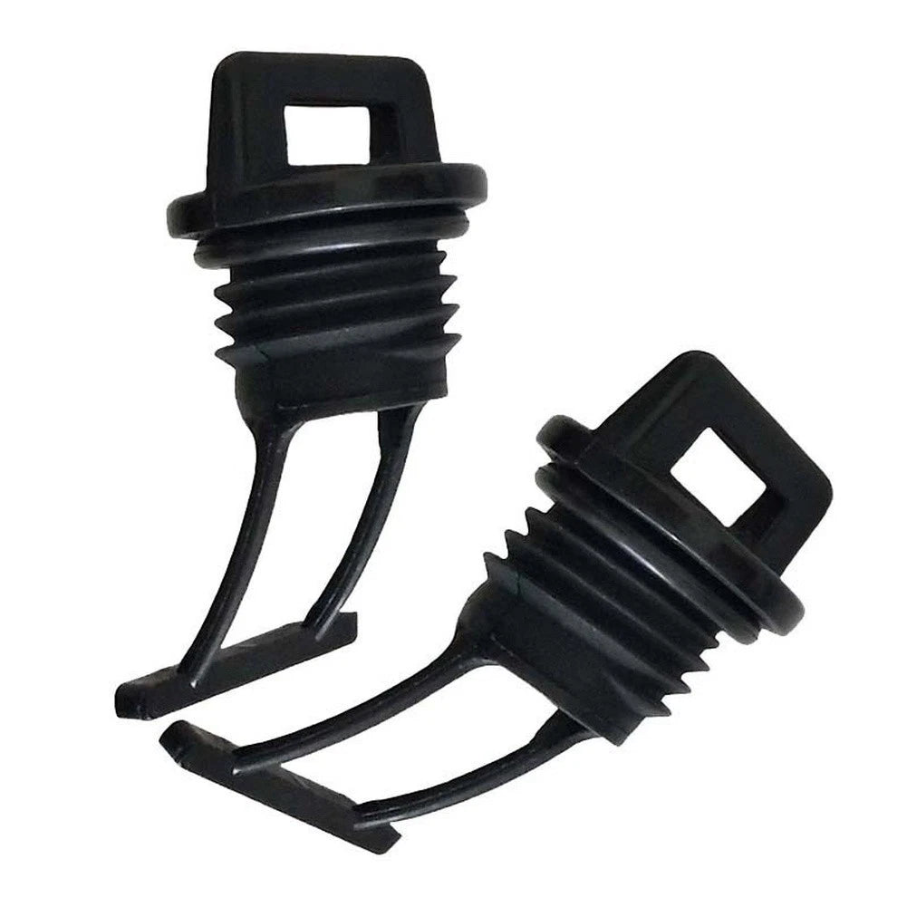 2X Black Nylon Drain Stoppers for Kayak Drain Ports (Watercraft Equipment)