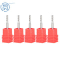 Set of 5 Carbide End Mills for Various Applications (3/32" 4 Flute)