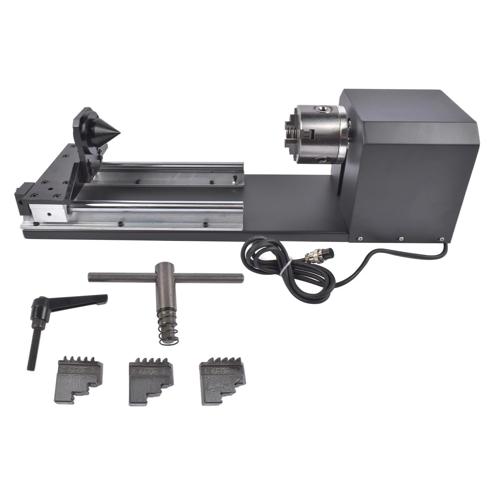 Rotary Axis with 3-Jaw Chuck for CO2 Engraver (50W–130W)