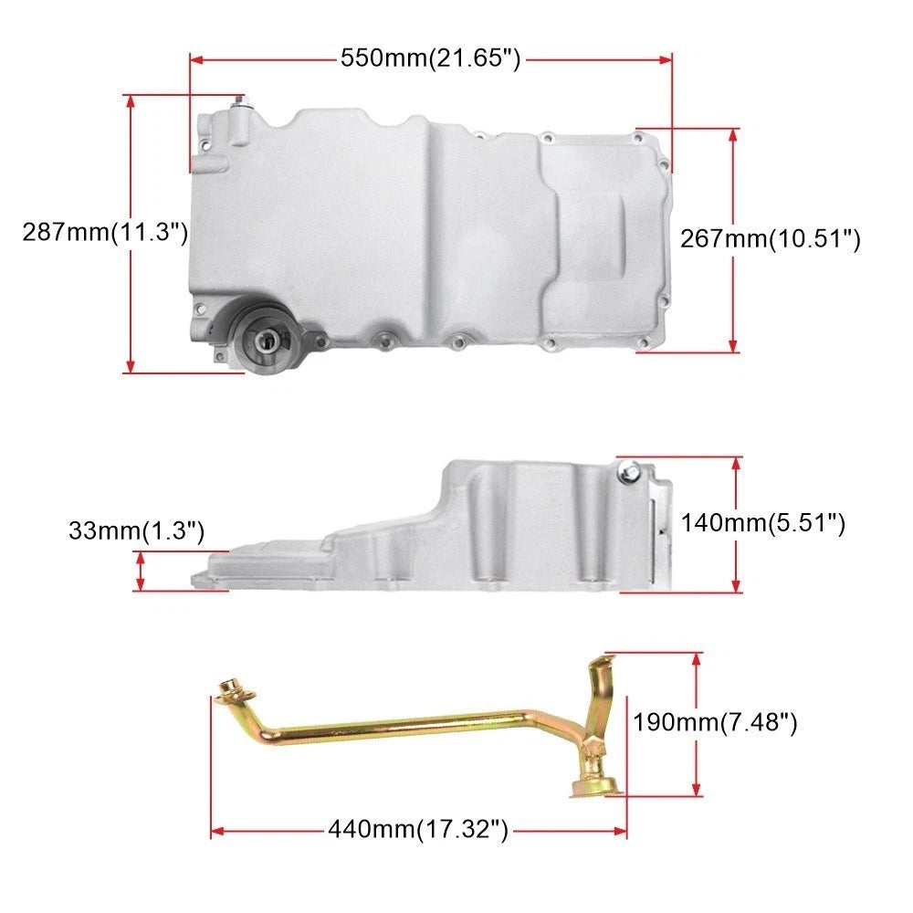 Low Profile Oil Pan Kit for LS1 LS2 LS3 4.8 5.3L 6.0L 6.2L