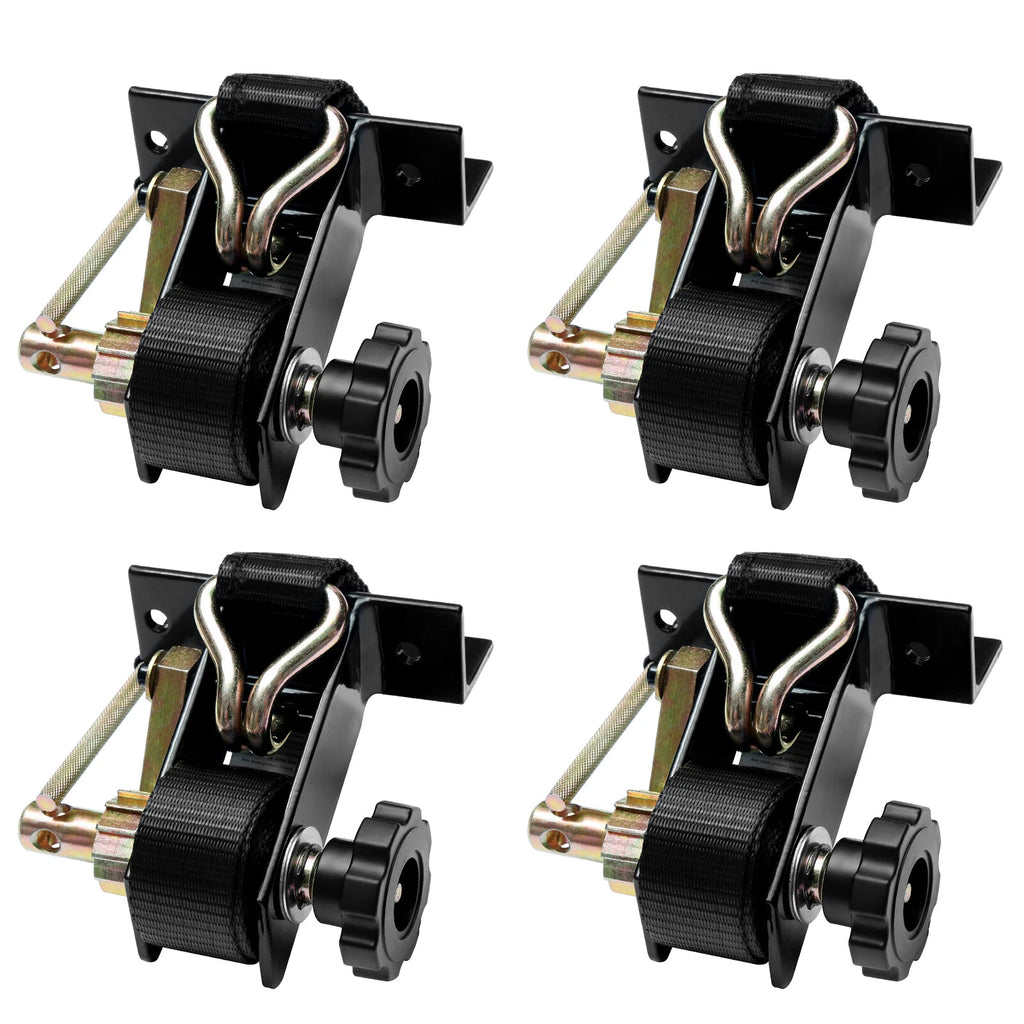 Ladder Rack Ratchet Straps w/ J-Hook 1.5"W x 7.5'L for Square Tube Mount