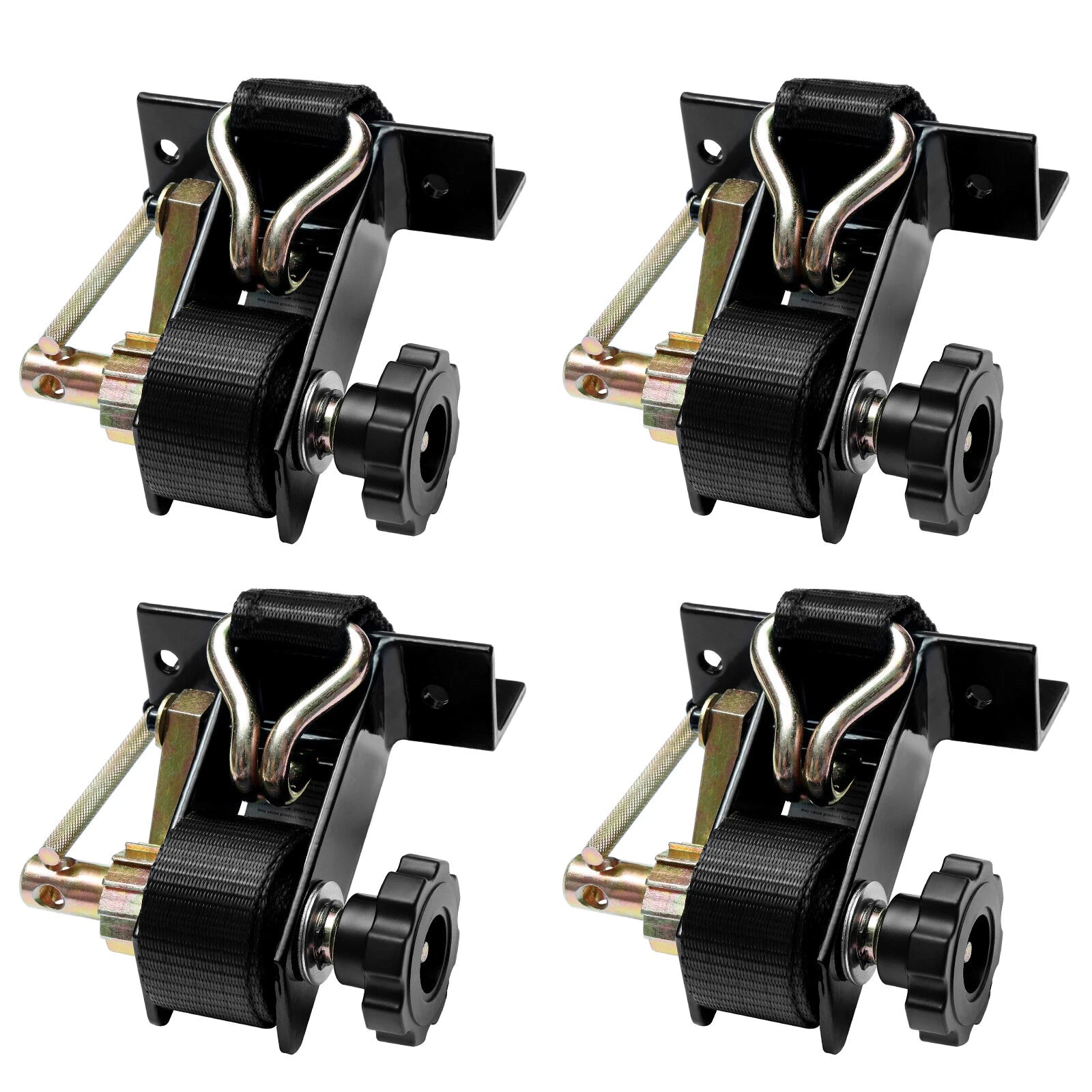 Ladder Rack Ratchet Straps w/ J-Hook 1.5"W x 7.5'L for Square Tube Mount