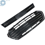 Set of 2 Front Bumper Grilles for Chevy Trax (2017-2020) Black Chrome Trim