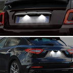 Set of 2 White LED License Plate Lights for Fiat 500 Maserati Levante (2013–2020)