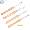 4-Pack Mini Carbide Tipped Wood Lathe Turning Tools - Diamond Round Square