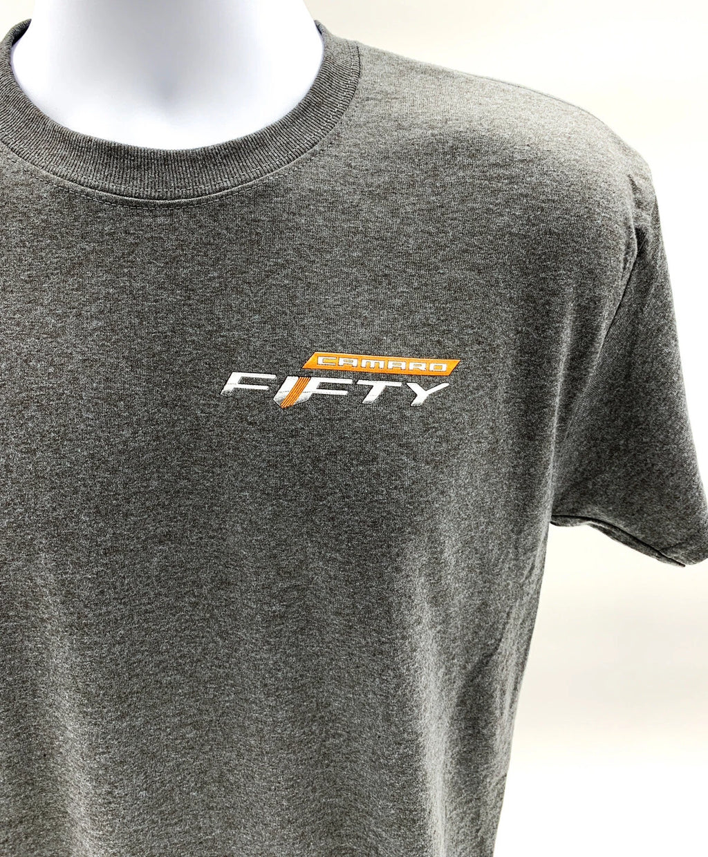 Chevy Camaro T Shirt Gray Front Logo for Chevrolet Camaro (1967–2002)
