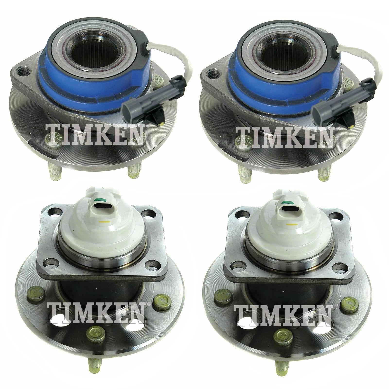 Front and Rear Wheel Bearing & Hub Assy Kit for Chevy Impala Limited (2014–2016)