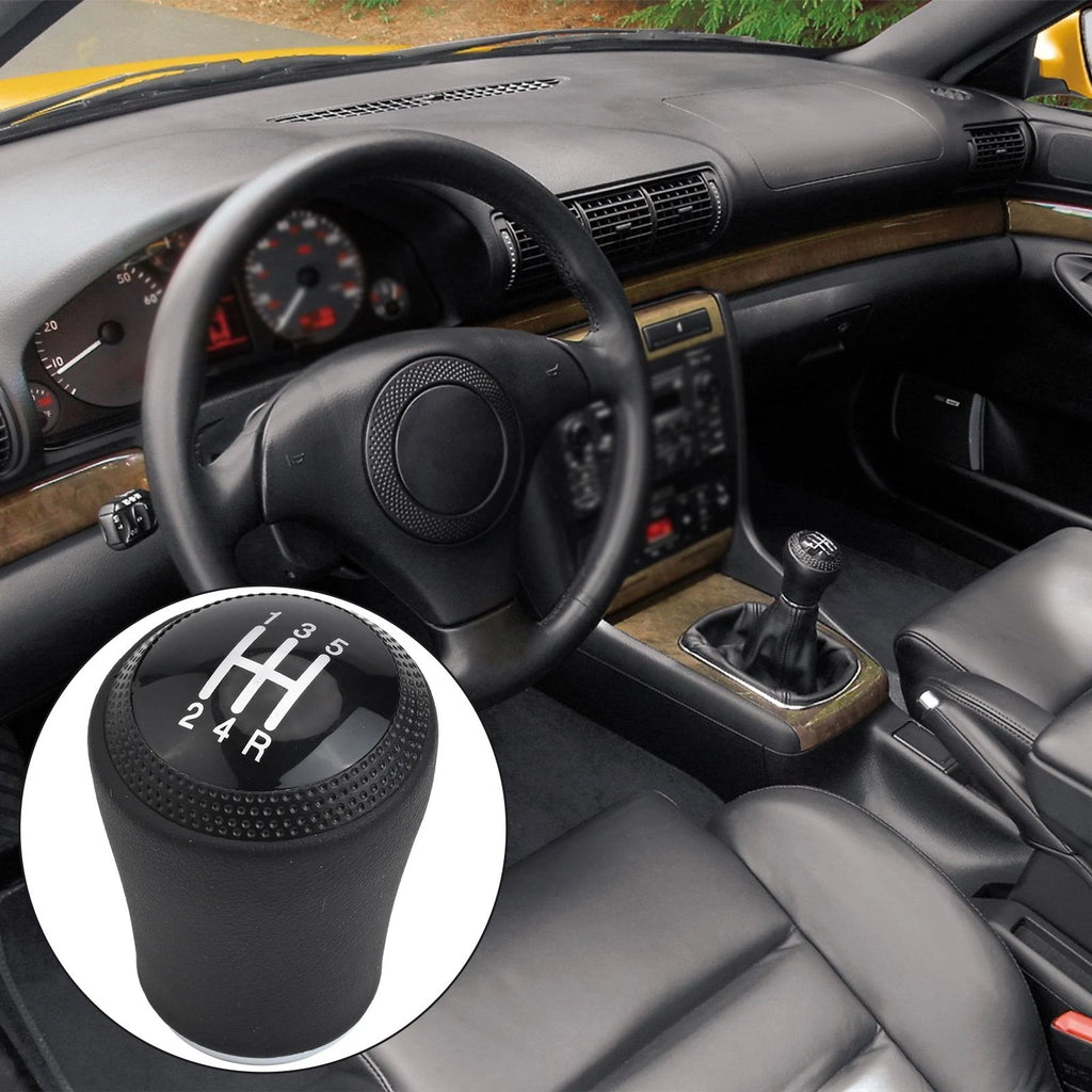 Black PU Leather Shift Knob for Audi A4 B5 C5 (1996–2001)