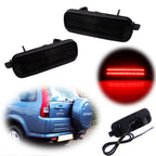 Smoked Lens Red LED Rear Bumper Reflectors for Honda CR-V (2002–2004)