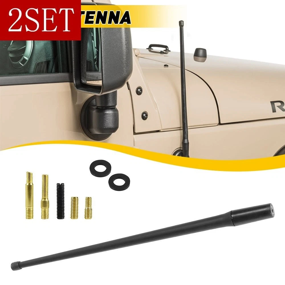 Set of 2 Radio Antennas for Jeep Wrangler JK JKU JL (2007–2022)