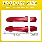 2X Red Outer Exterior Door Handle for Toyota Camry (2012-2017)