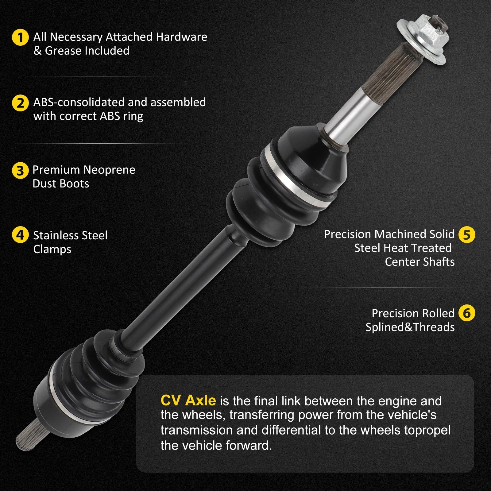 Rear Left CV Shaft Axle for Kawasaki Teryx 750 4x4 LE (2008–2011)