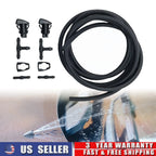 Front Windshield Washer Nozzles Kit w/ Hose for Ford Fusion Lincoln (2006–2012)