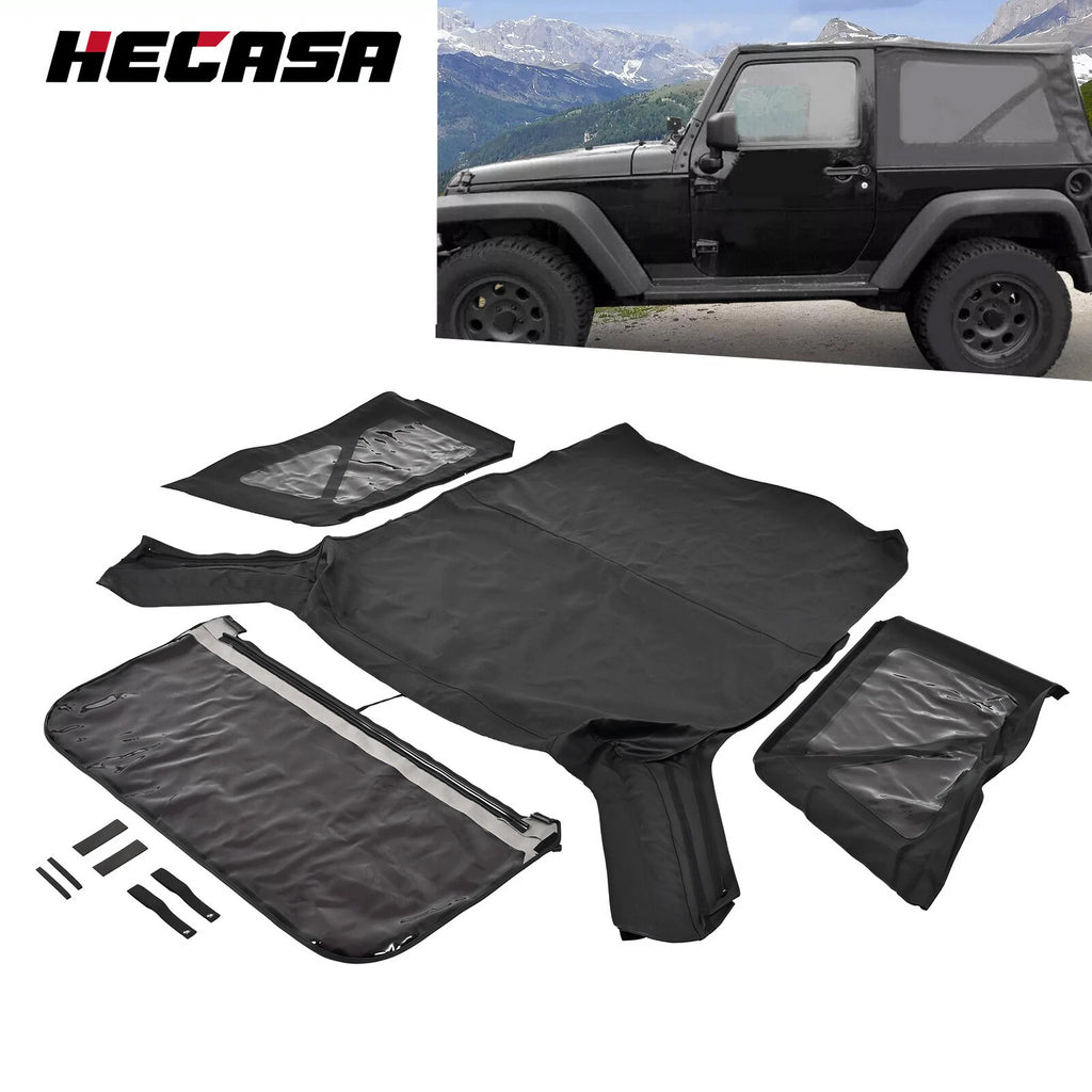 Replacement Tinted Windows & Soft Top for Jeep Wrangler JK (2010–2018)