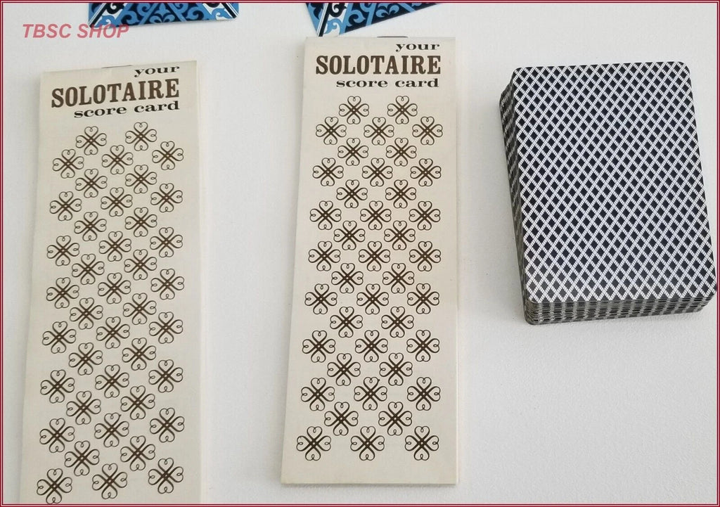 Vintage 1973 Solotaire Card Game Milton Bradley #4330 Poker