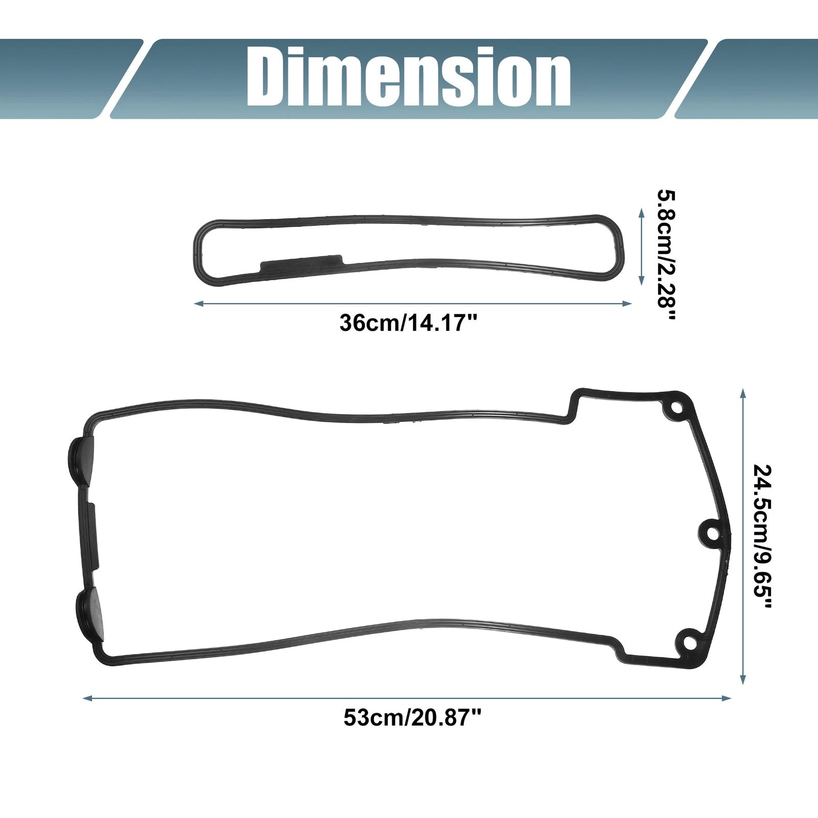 Set of 2 Valve Cover Gasket for BMW 740iL (1996–1998) 11129069872