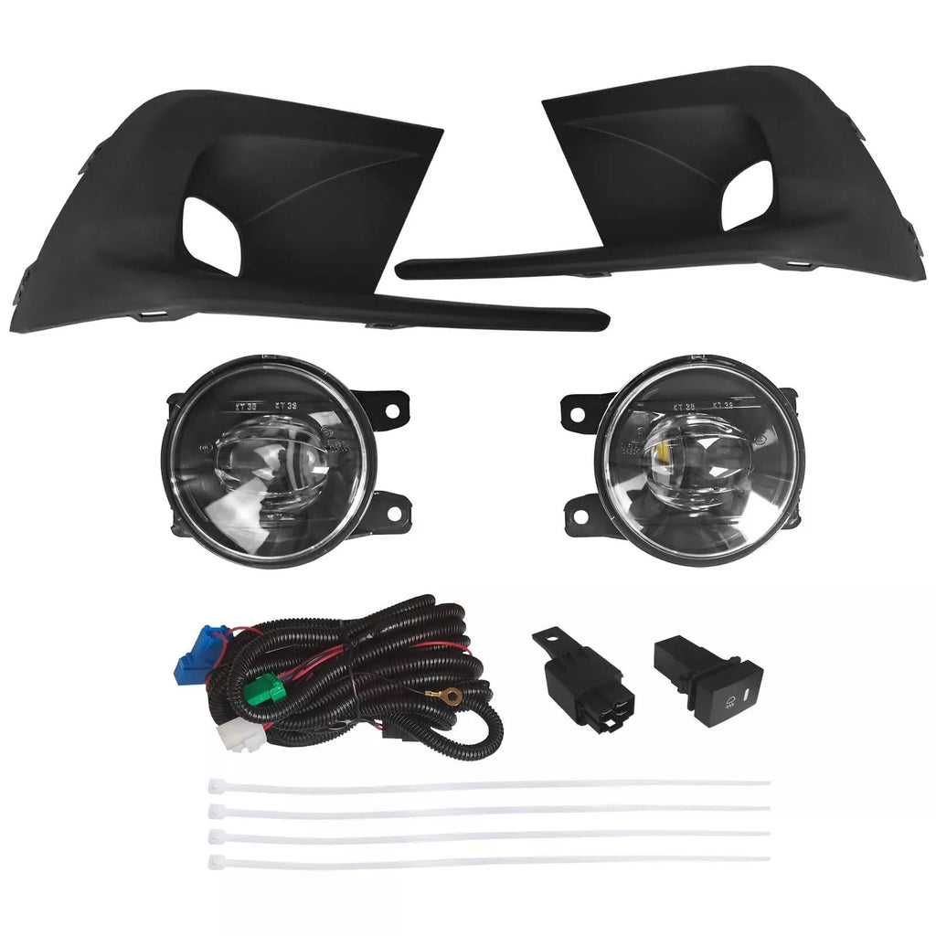 Upper Lower Grill Set with Molding Fog Lights for Honda Civic (2022–2023)