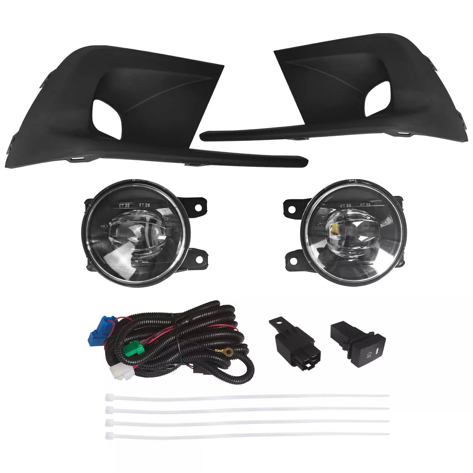 Upper Lower Grill Set with Molding Fog Lights for Honda Civic (2022–2023)