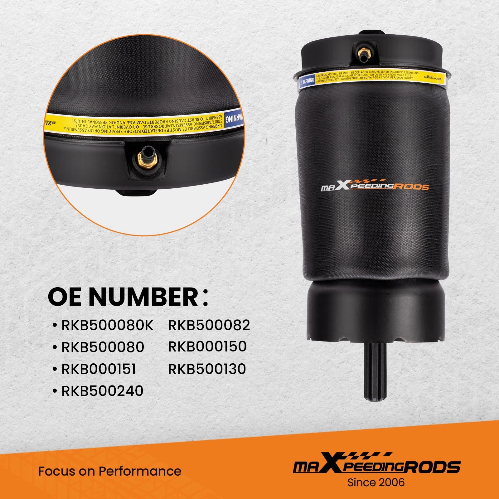 Rear Air Shock Absorber for Land Rover Range Rover (2003-2012)