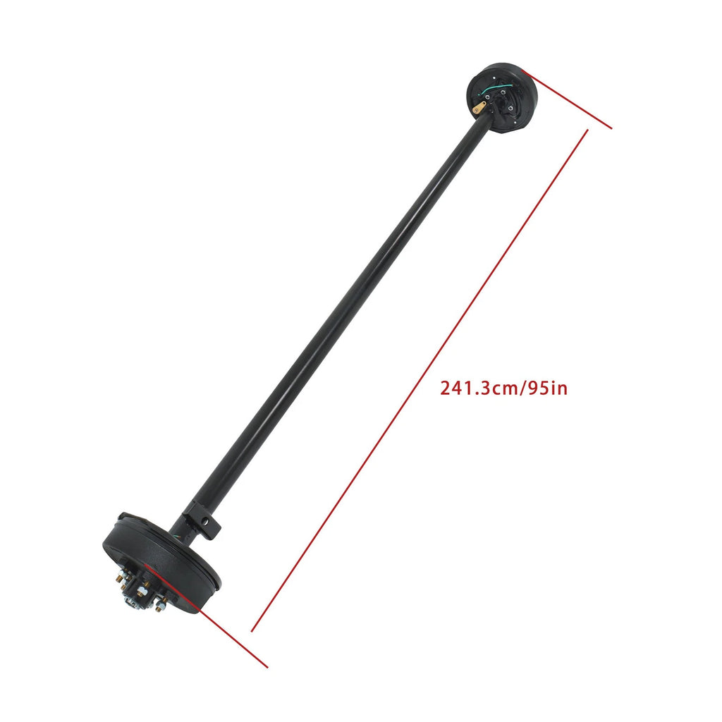 3500lbs Electric Brake Trailer Axle for 5 Lug Vehicles (95" Hub Face)