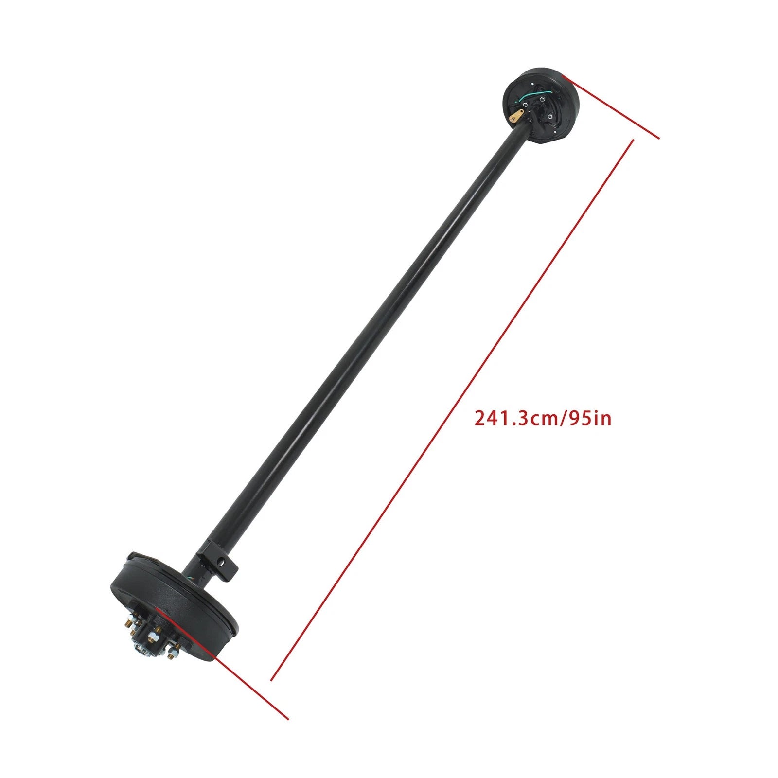 3500lbs Electric Brake Trailer Axle for 5 Lug Vehicles (95" Hub Face)