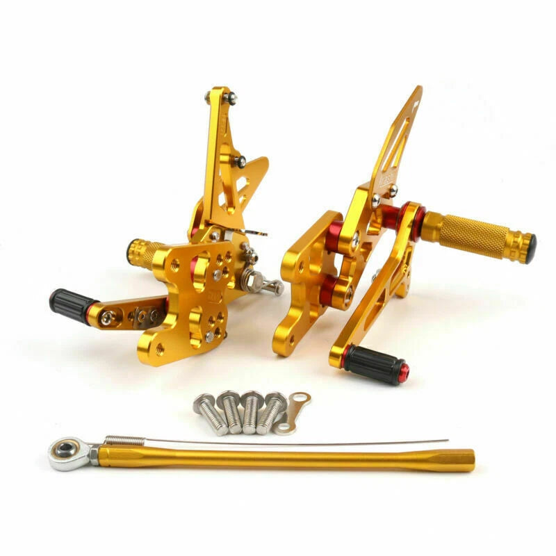 Adjustable Rearset for Suzuki GSXR GSX-R 1000 (2007–2008) - Aluminum Gold