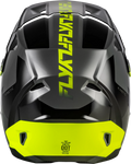FLY Racing Kinetic Crest Off-Road Helmet for Large Size (Grey/Black/Hi-Vis Yellow)