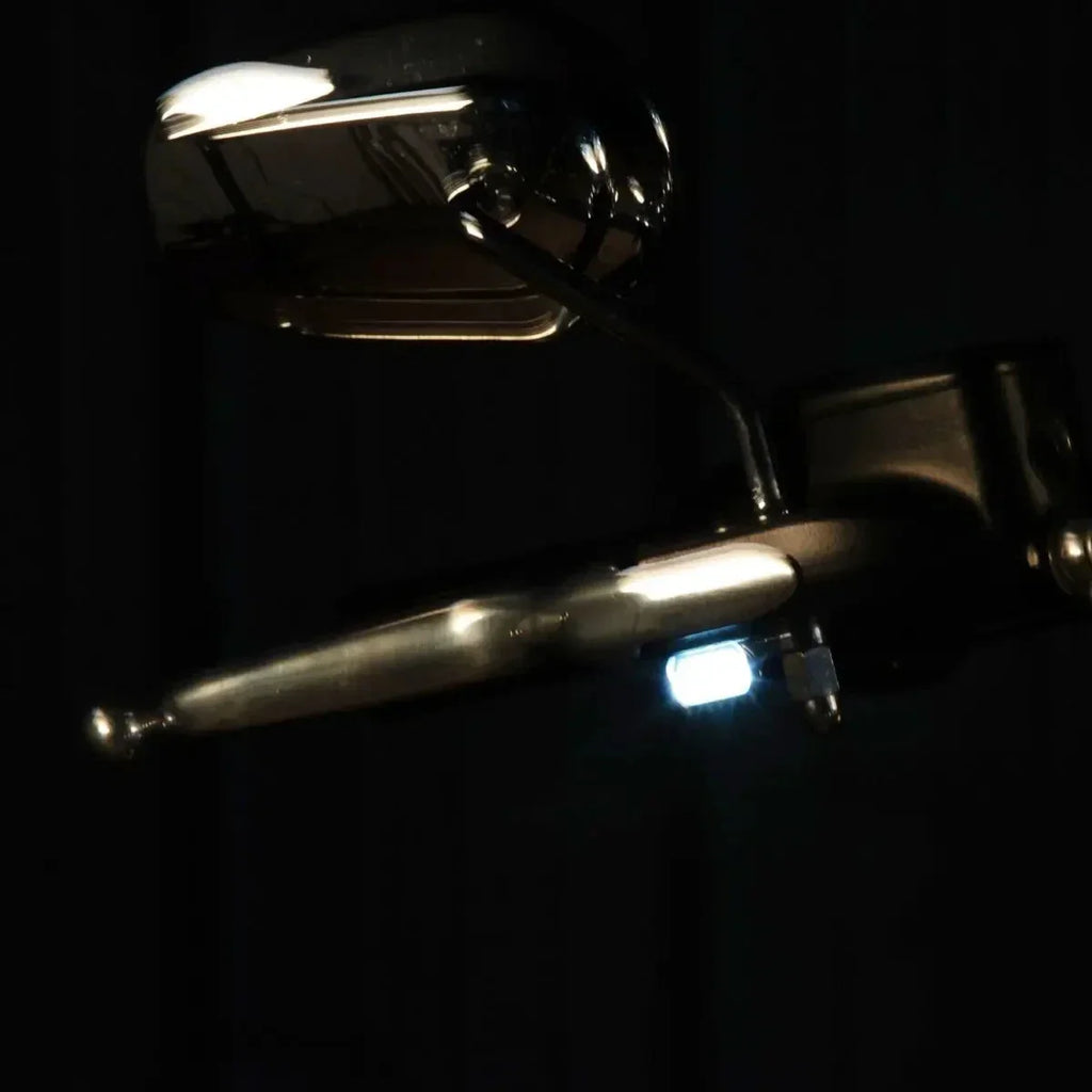 Black LED Mini Motorcycle Front Turn Signal Light for Harley Dyna FXD (2006-2017)