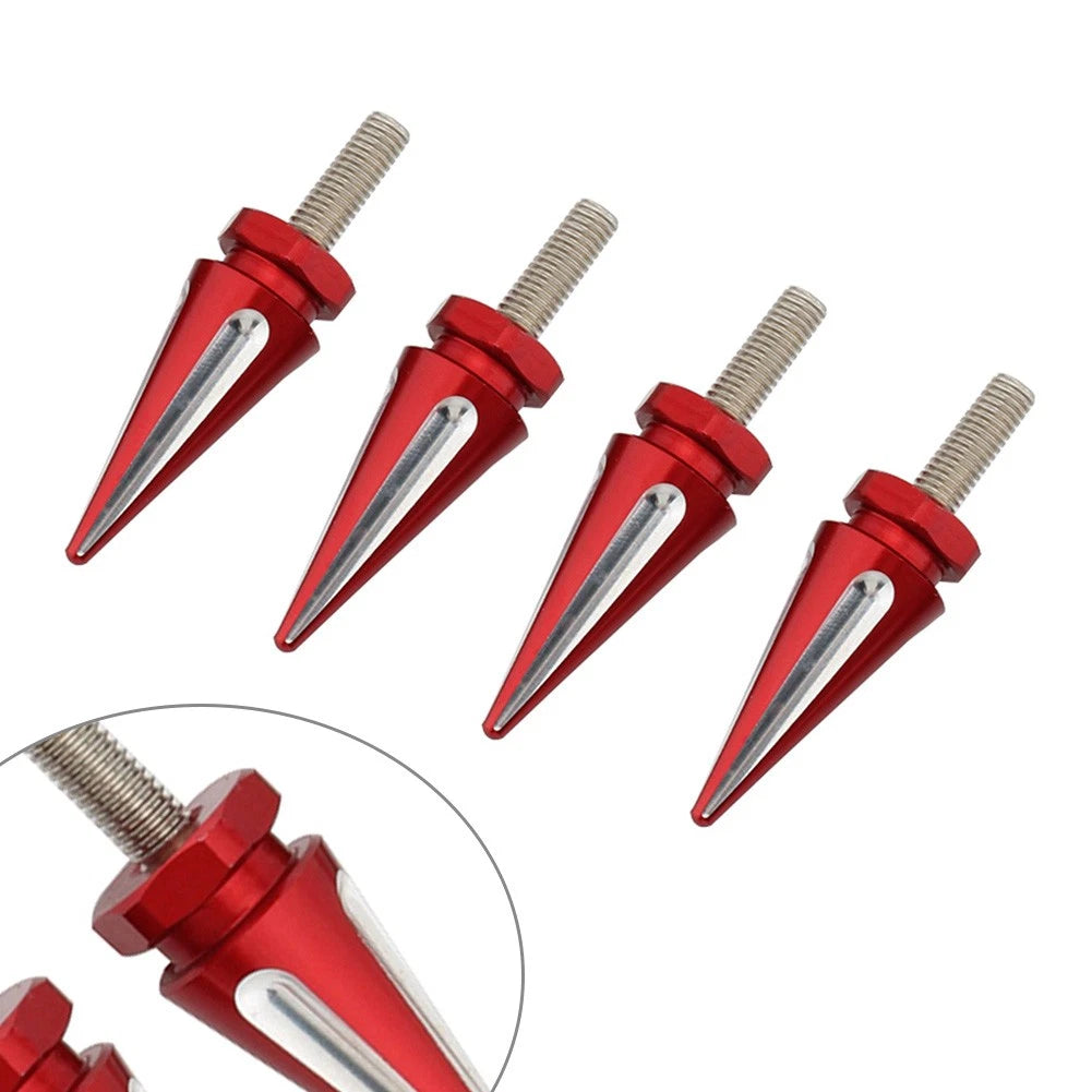 Set of 4 Windscreen Screw Bolts Spike for Harley Touring Road Glide (1998–2025) Red