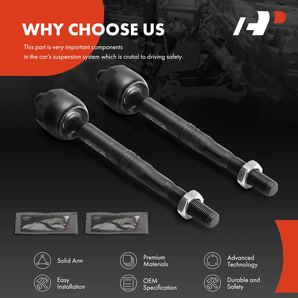 2X Front Inner Tie Rod Ends for Honda Accord (2018-2022)