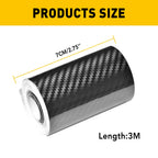 Carbon Fiber Look Vinyl Film Door Sill Scuff Tape for