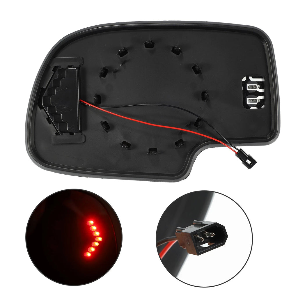 Right Rearview Heated Mirror Glass for Chevy Silverado/Avalanche/Suburban (2007–2014)
