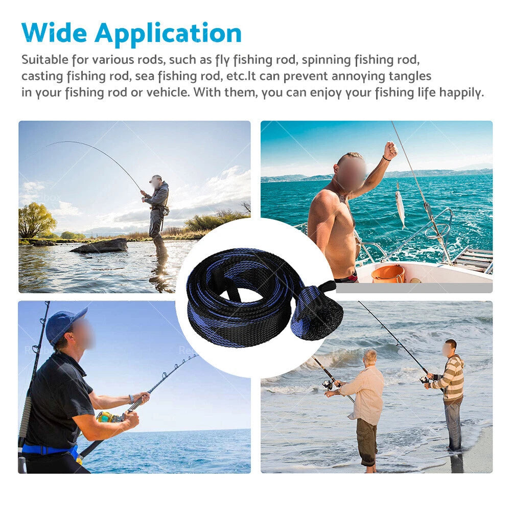Fishing Rod Cover Sleeve Sock Protector (190cm) - Set of 5