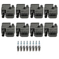 Set of 8 Ignition Coils & Iridium Spark Plugs for C215 W210 Q45 V8