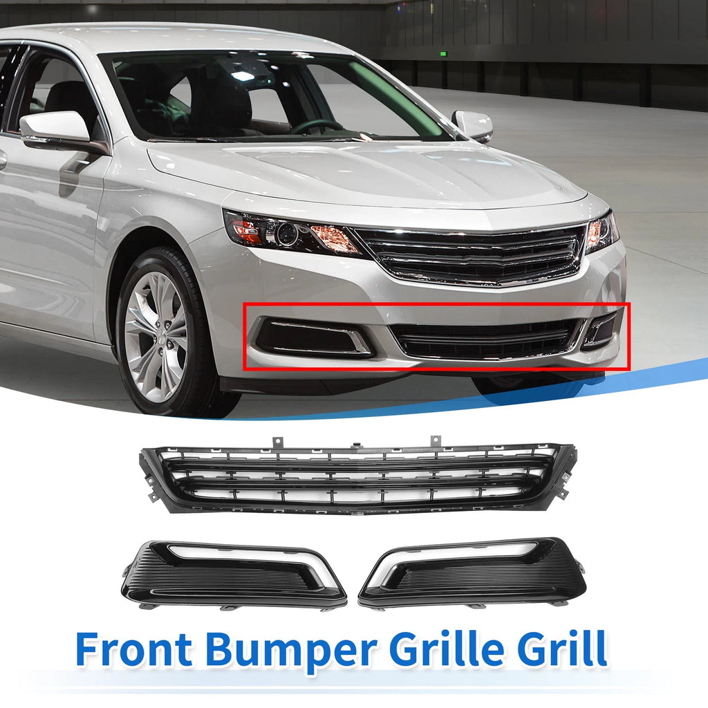 Set of 1 Front Lower Bumper Grille for Chevrolet Impala (2014–2020) Black